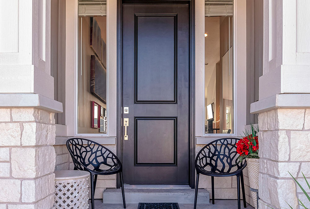 front door of a residential house