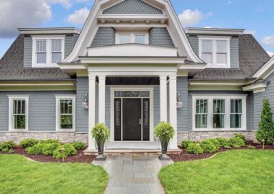 a house with a lovely front porch