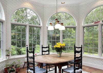 architectural house with glass windows