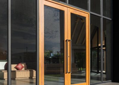 glass door for a large apartment and hotels